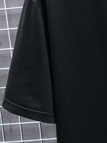 Manfinity Homme Slagord Enkel Herr T-Shirt & Linne - Svart - Visa 5