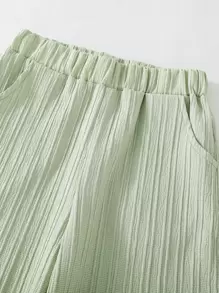 Tween Girl Button Up Shirt & Pants & Cami Top - Multicolor - View 5