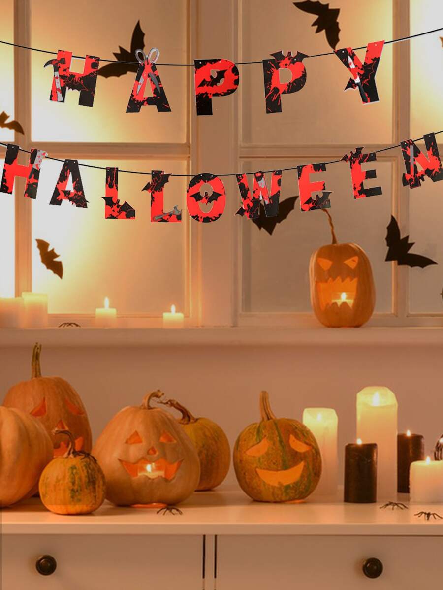 1pc Halloween Design Pull Flag - Multicolor - View 1