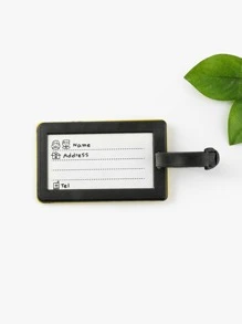 1入組可愛卡通飛機圖案PVC行李牌,休閒輕便後背包標籤手提箱標籤行李標籤,飛機登機標籤,旅行攜帶鑑別標籤 - 彩色 - 查看 2