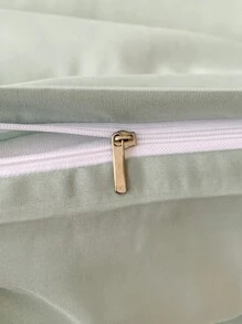 Dog Embroidery Duvet Cover Set Without Filler - Green - View 7