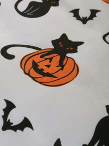 Halloween Pumpkin Pattern Duvet Cover Without Filler - Multicolor - View 6