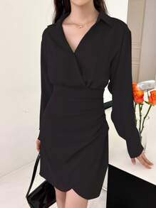 DAZY Đầm Xù Trọn gói màu trơn Giải trí - màu đen - Xem 1
