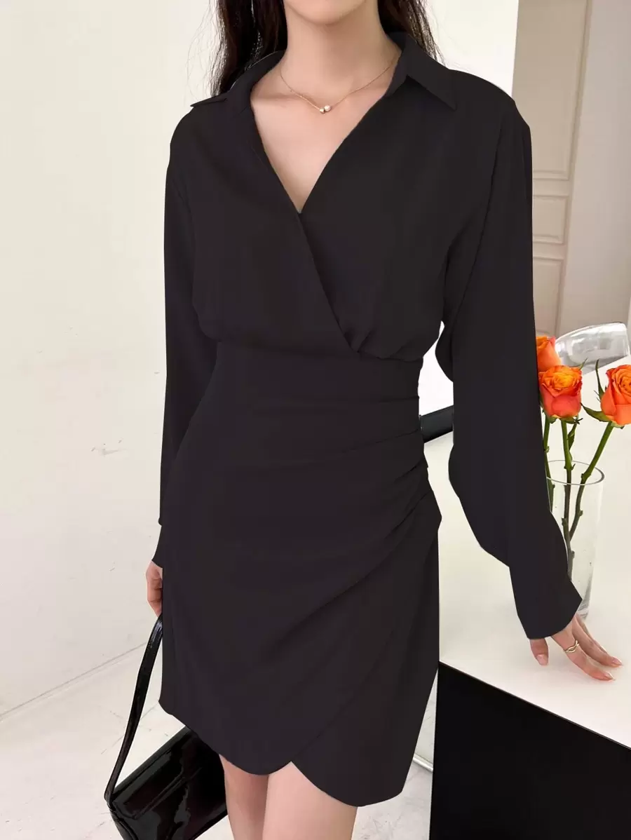 DAZY Đầm Xù Trọn gói màu trơn Giải trí - màu đen - Xem 1