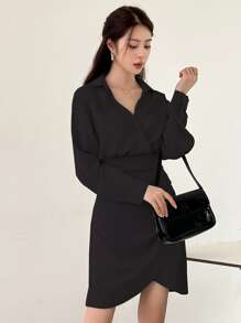 DAZY Đầm Xù Trọn gói màu trơn Giải trí - màu đen - Xem 5