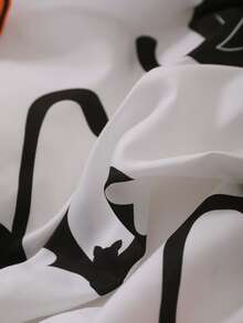 Halloween Pumpkin Pattern Duvet Cover Without Filler - Multicolor - View 7