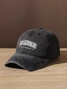 字母圖案男式棒球帽，街頭潮流風格 - 深灰色 - 查看 1