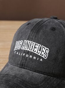 字母圖案男式棒球帽，街頭潮流風格 - 深灰色 - 查看 4