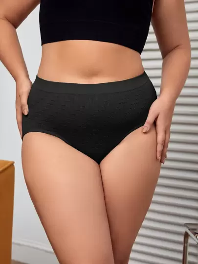 Culotte unicolore texturé