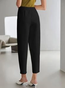 MOTF PREMIUM CROPPED TAILORED TROUSERS - Black - View 2