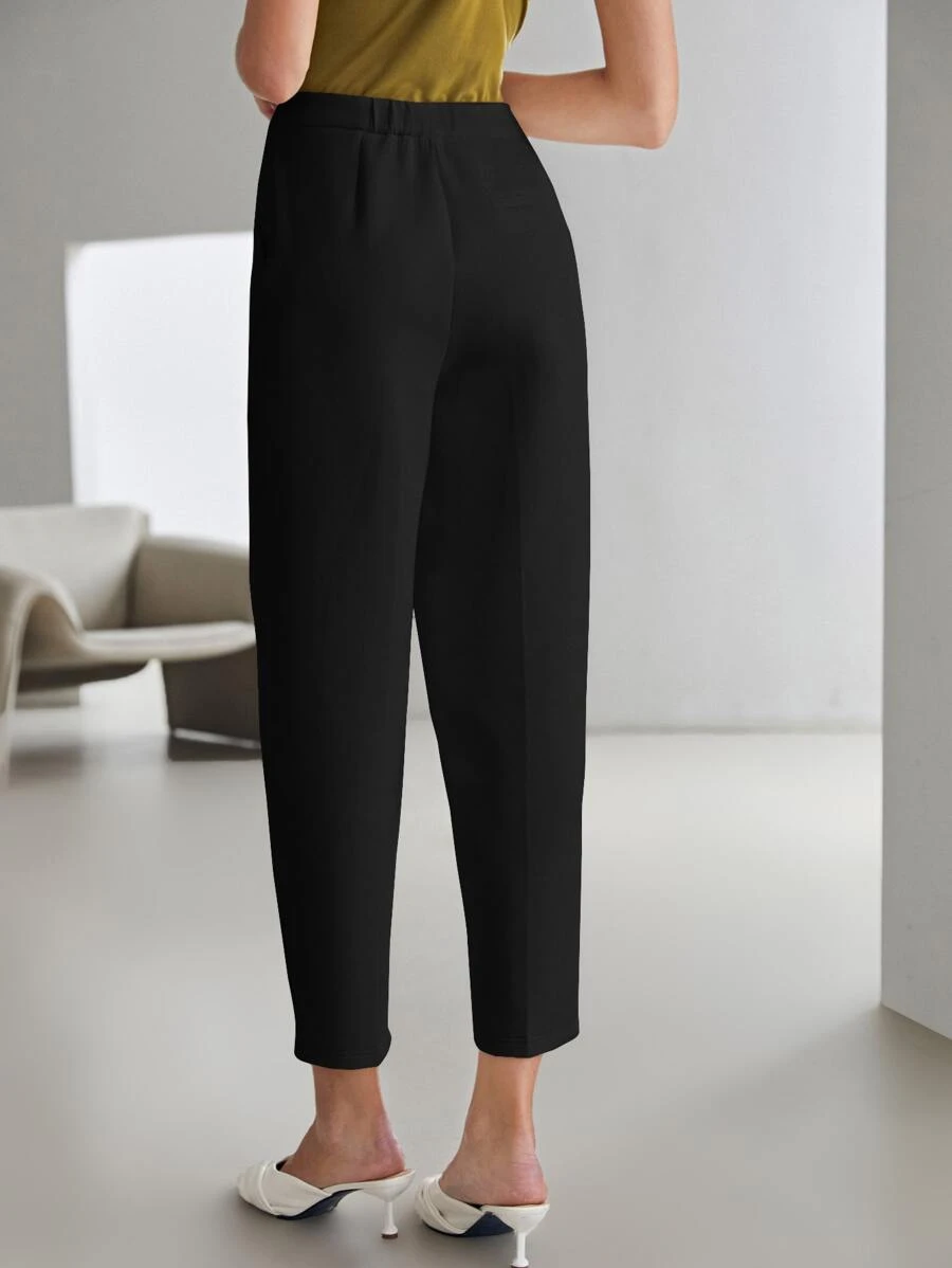 MOTF PREMIUM CROPPED TAILORED TROUSERS - Black - View 2