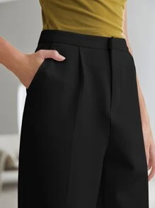 MOTF PREMIUM CROPPED TAILORED TROUSERS - Black - View 6
