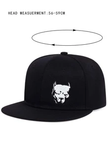 男士动物刺绣嘻哈帽万圣节 - 黑色 - 查看 3