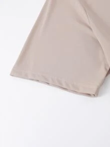 Manfinity Homme Hombres Camiseta con estampado floral con grulla - Caqui - Ver 3