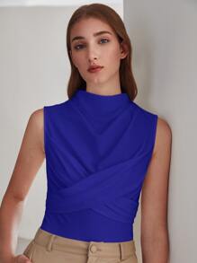 MOTF PREMIUM SLIM WRAP TANK TOP - Royal Blue - View 5