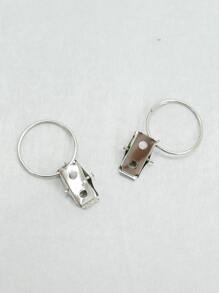 10入組不銹鋼窗簾夾 - 銀色 - 查看 7