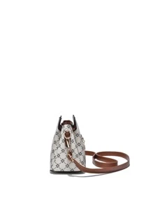 时尚水桶包带磁铁纽扣女士单肩包复古风格多层口袋 1 件多色 PU 皮革斜挎包适合女孩、女士、大学生、年轻专业人士和白领，非常适合工作、商务、通勤、上学 - 彩色 - 查看 4