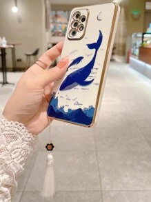 鯨魚圖案手機殼帶流蘇吊墜 - 彩色 - 查看 1