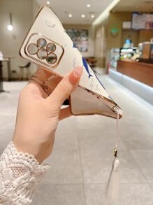 鯨魚圖案手機殼帶流蘇吊墜 - 彩色 - 查看 5