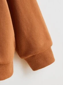 SHEIN Baby Boy Slogan Graphic Sweatshirt - Brown - View 4