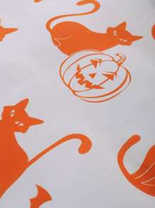 Halloween Pumpkin Pattern Duvet Cover Without Filler - Multicolor - View 4