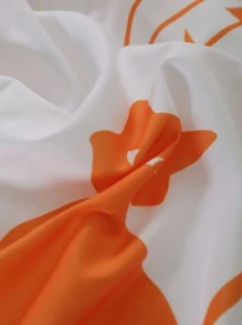 Halloween Pumpkin Pattern Duvet Cover Without Filler - Multicolor - View 3