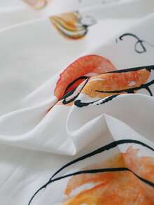 Halloween Pumpkin Pattern Duvet Cover Without Filler - Multicolor - View 5