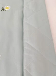 Khăn trải giường chần bông thêu hoa - màu xanh lá - Xem 6