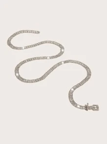 Cinturón Decorado Con Diamantes De Imitación Para Fiesta - Plateado - Ver 3