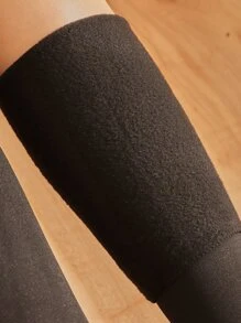 Calcetines sobre rodilla 150D unicolor - Negro - Ver 5