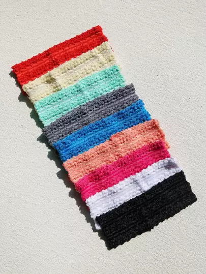 9pcs Floral Fabric Elastic Headbands, Suitable For Daily Wear