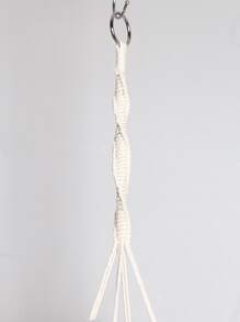 1入組懸掛植物網狀包不附帶鍋 - 米色 - 查看 2