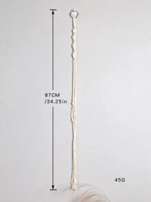 1入組懸掛植物網狀包不附帶鍋 - 米色 - 查看 4