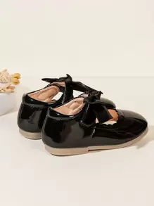 可爱女孩时尚玛丽珍蝴蝶结公主舞鞋