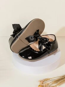 可爱女孩时尚玛丽珍蝴蝶结公主舞鞋