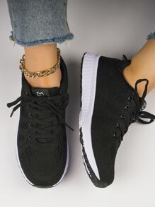 Giày thể thao nữ thoải mái, dễ mang hàng ngày - màu đen - Xem 4