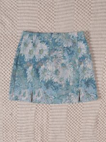 Breezaya Split Zoom Bloemen Jacquard Rok Vakantie Strand Outfits Vrouwen