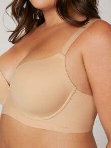 LUVLETTE Sujetador de camiseta de cobertura total con soporte y suavizado de curva de ensueño tallas grandes - Albaricoque - Ver 7