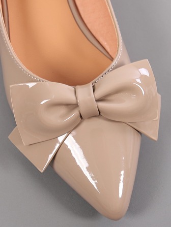 Women Bow Decor Flats, Elegant Point Toe Flats Valentines