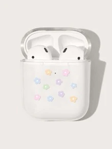 Hộp đựng tai nghe hình hoa tương thích với AirPods - Trong sáng - Xem 1