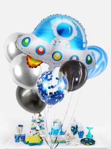 7 piezas Set globo con dibujos animados UFO - Multicolor - Ver 1