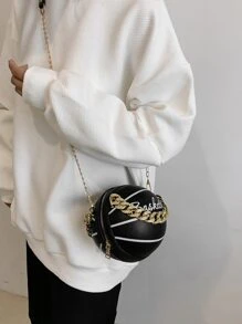 女士單肩包、新奇包、籃球造型鏈條包