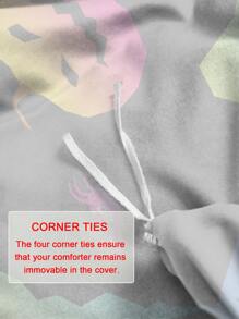 Halloween Pattern Duvet Cover Without Filler - Multicolor - View 4