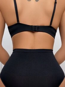 Women's Casual Comfy High Stretch Black High Waisted Briefs - Black - View 2