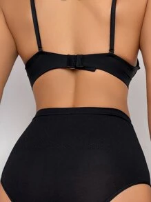 Women's Casual Comfy High Stretch Black High Waisted Briefs - Black - View 4