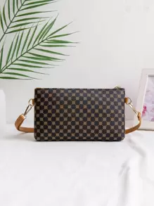 Mới In Giải trí Dung lượng lớn Túi đeo chéo , Cà phê Màu sắc , Đối với phụ nữ , Với Lớn Màn Túi đựng điện thoại Và Huy hiệu tiền xu) Túi - Nhiều màu - Xem 2