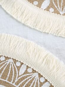 1入組曼陀羅圖案流蘇邊餐墊 - 彩色 - 查看 4