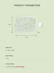 1 túi đựng đồ vệ sinh cá nhân trong suốt, túi đựng đồ trang điểm du lịch di động có khóa kéo, túi đựng đồ trong suốt được TSA chấp thuận, túi đựng mỹ phẩm PVC, túi đựng đồ trang điểm, túi đựng cọ trang điểm - trắng - Xem 4