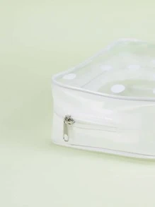 1 túi đựng đồ vệ sinh cá nhân trong suốt, túi đựng đồ trang điểm du lịch di động có khóa kéo, túi đựng đồ trong suốt được TSA chấp thuận, túi đựng mỹ phẩm PVC, túi đựng đồ trang điểm, túi đựng cọ trang điểm - trắng - Xem 6
