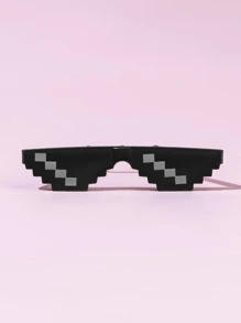 1入組創意倉鼠眼鏡 - 黑色 - 查看 3